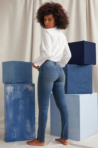 Jeans slim - Blu-grigio