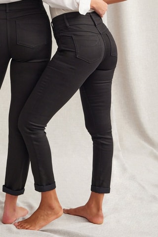 Jeans a vita alta - Nero