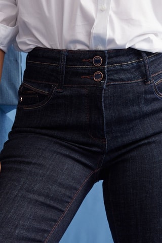 Jeans slim a vita alta - Blu scuro