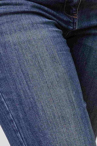 Jeans straight a vita alta - Blu scuro