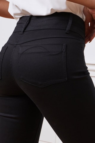 Jeans a vita alta - Nero