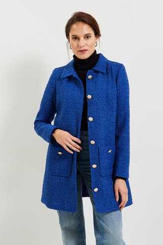 Cappotto in tweed - Blu elettrico
