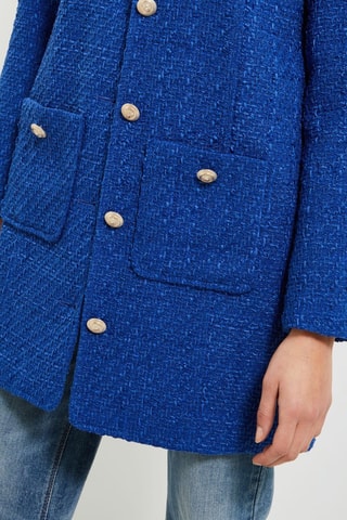 Cappotto in tweed - Blu elettrico