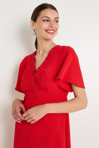 Abito a trapezio - Rosso