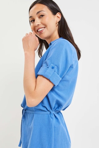 Abito a camicia - Blu elettrico
