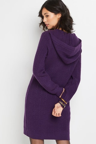 Abito con cappuccio - Viola