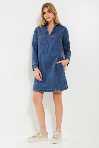 Abito taglio dritto in jeans - Navy