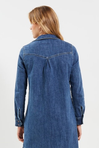 Abito taglio dritto in jeans - Navy