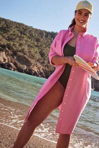 Abito a camicia - Rosa