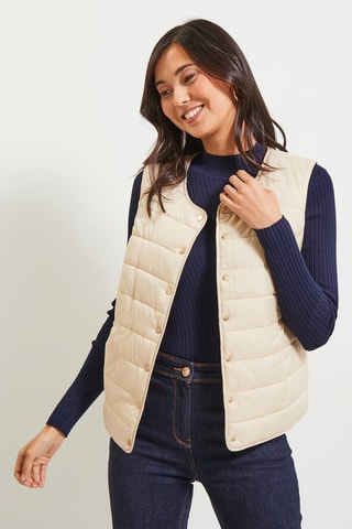 Piumino light senza maniche - Beige