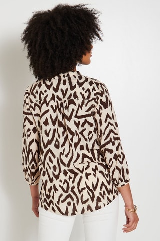 Blusa - Marrone ed ecrù