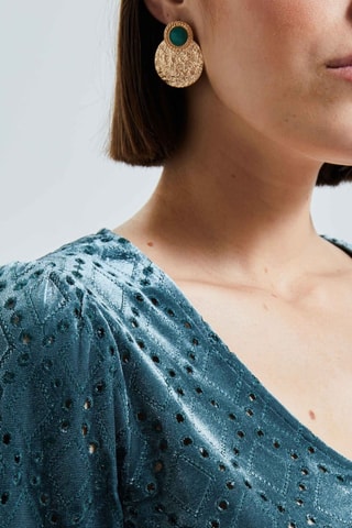 Blusa in velluto - Verde
