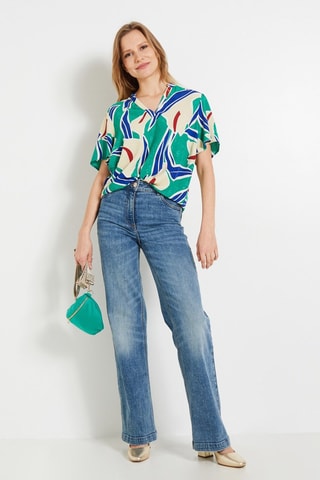Blusa - Verde chiaro ed ecrù