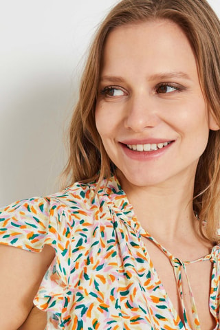 Blusa - Beige e cammello