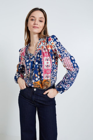 Blusa - Blu e bianco