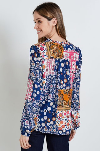 Blusa - Blu e bianco