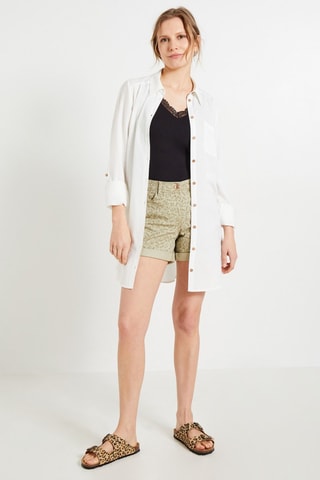 Shorts in jeans - Verde oliva