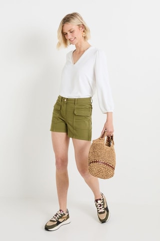 Shorts in jeans - Kaki