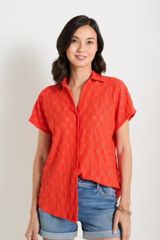 Camicia in sangallo - Arancione