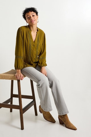 Camicia plumetis - Kaki