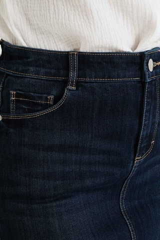 Gonna taglio dritto in jeans - Navy