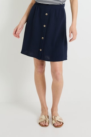 Gonna a trapezio - Navy