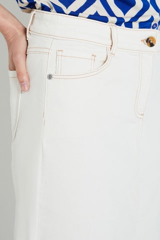 Gonna midi in jeans - Ecrù