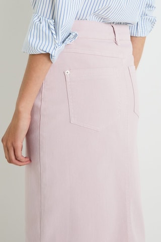 Gonna midi in jeans - Rosa