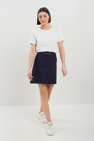 Gonna taglio dritto - Navy