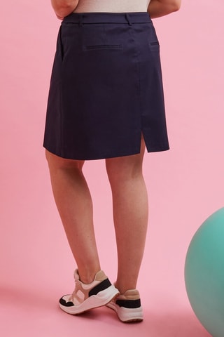 Gonna taglio dritto - Navy