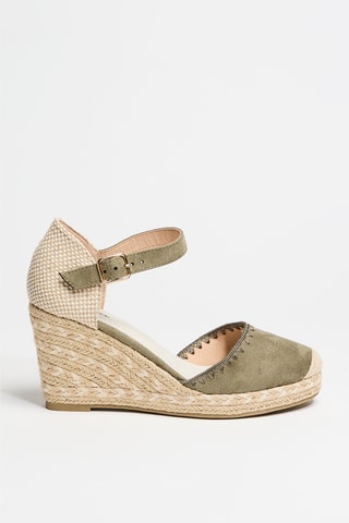 Espadrillas con zeppa - Kaki