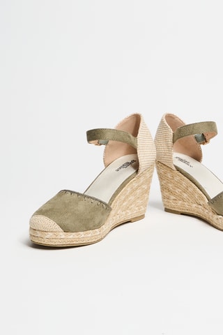 Espadrillas con zeppa - Kaki