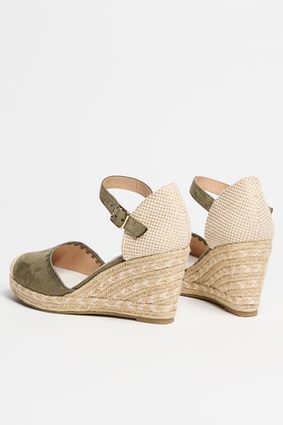 Espadrillas con zeppa - Kaki