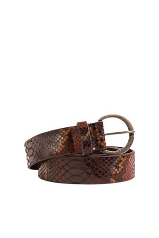 Cintura in crosta di pelle - Marrone