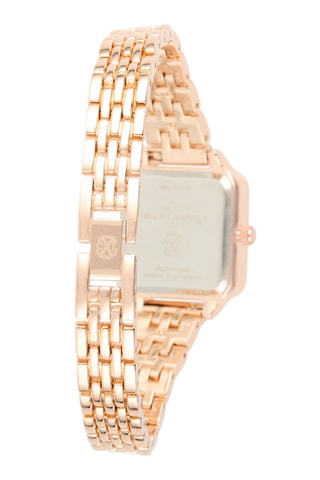 Reloj de cuarzo de metal aleado - Rosa dorado y blanco