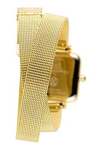 Reloj de cuarzo de metal aleado - Dorado y negro