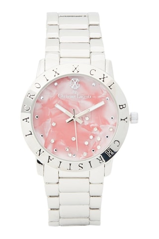Reloj de cuarzo de aleación - Plateado y rosa
