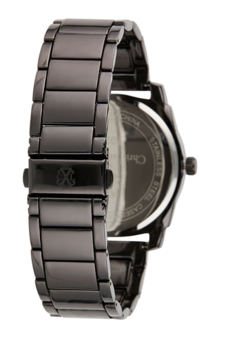 Reloj de cuarzo de metal aleado - Negro