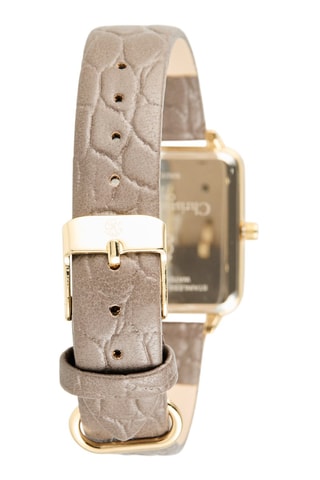 Reloj de cuarzo de poliuretano - Beige y dorado