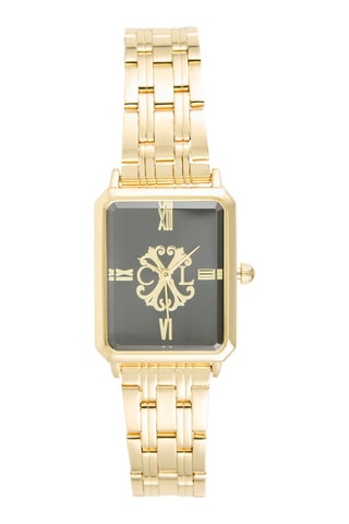 Reloj de cuarzo de metal aleado - Dorado y negro