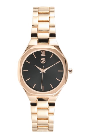 Reloj de cuarzo de metal aleado - Rosa dorado
