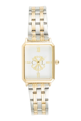 Reloj de cuarzo de metal aleado - Plateado y dorado