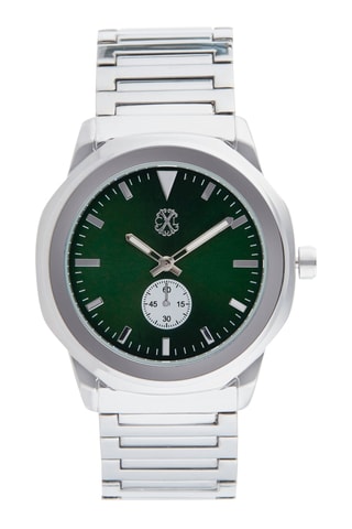 Reloj de cuarzo de aleación - Plateado y verde