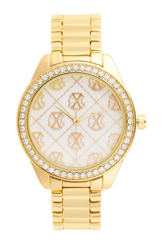 Reloj de cuarzo de metal aleado - Dorado y blanco