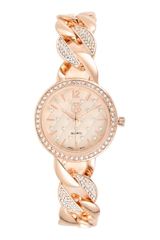 Reloj de cuarzo de metal aleado - Oro rosa