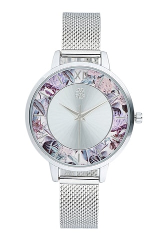 Reloj de cuarzo de metal aleado - Plateado
