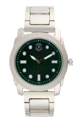 Reloj de cuarzo de metal aleado - Plateado