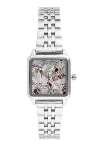 Reloj de cuarzo de metal aleado - Plateado