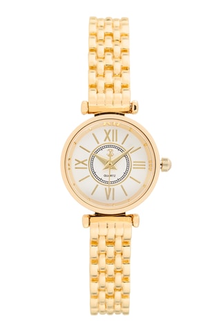 Reloj de cuarzo de metal aleado - Dorado y blanco