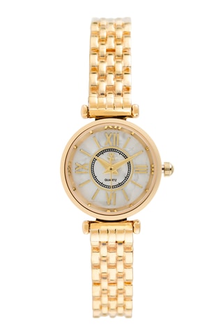 Reloj de cuarzo de metal aleado - Dorado y blanco